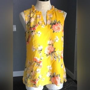 Rose & Olive yellow floral top